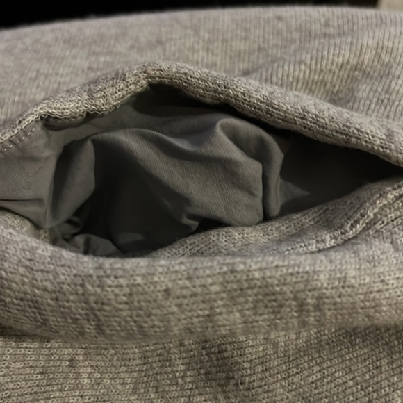 J. Crew heather gray cowl neck sweatshirt Sz L cotton blend front pockets - Picture 7 of 8